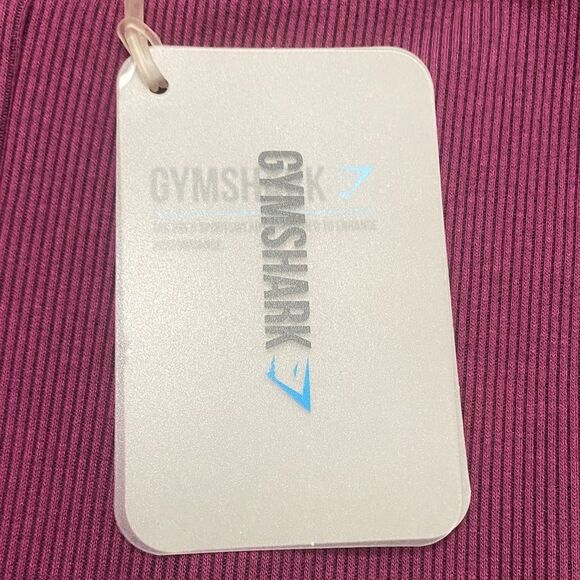 Gymshark Slounge Ribbon Ribbed Leggings in Dark Ruby - Picture 2 of 11